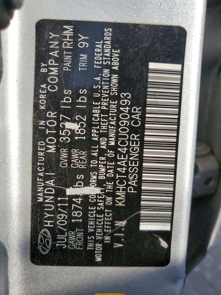 HYUNDAI ACCENT 2012 VIN KMHCT4AE4CU090493 фото 12
