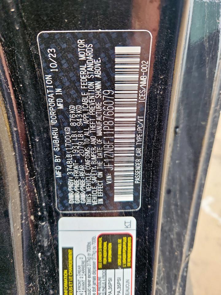 2023 Toyota Gr 86 Premium VIN: JF1ZNBF11P8766079 Lot: 61550235