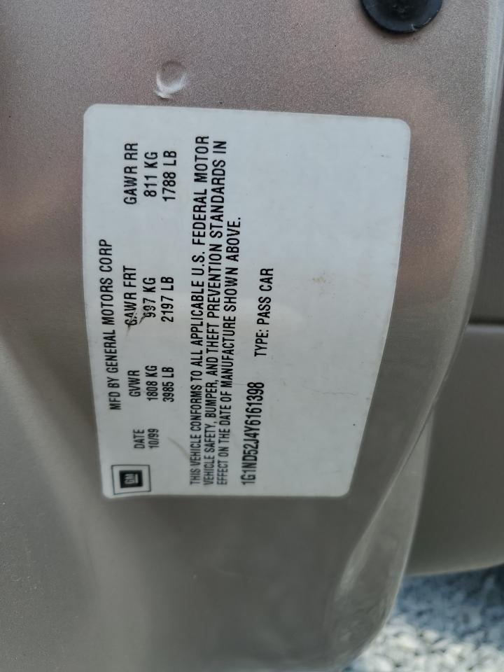 2000 Chevrolet Malibu VIN: 1G1ND52J4Y6161398 Lot: 62368275