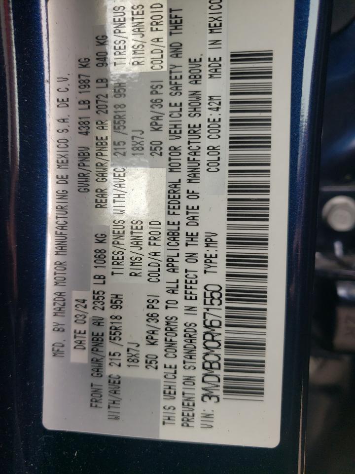 2024 Mazda Cx-30 Preferred VIN: 3MVDMBCM0RM671550 Lot: 62263665