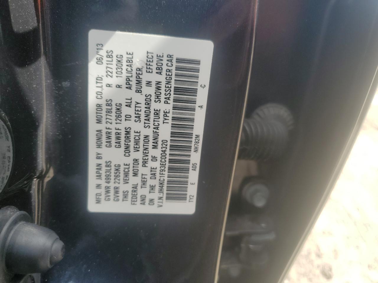 2014 Acura Rlx Advance VIN: JH4KC1F93EC004320 Lot: 61643825