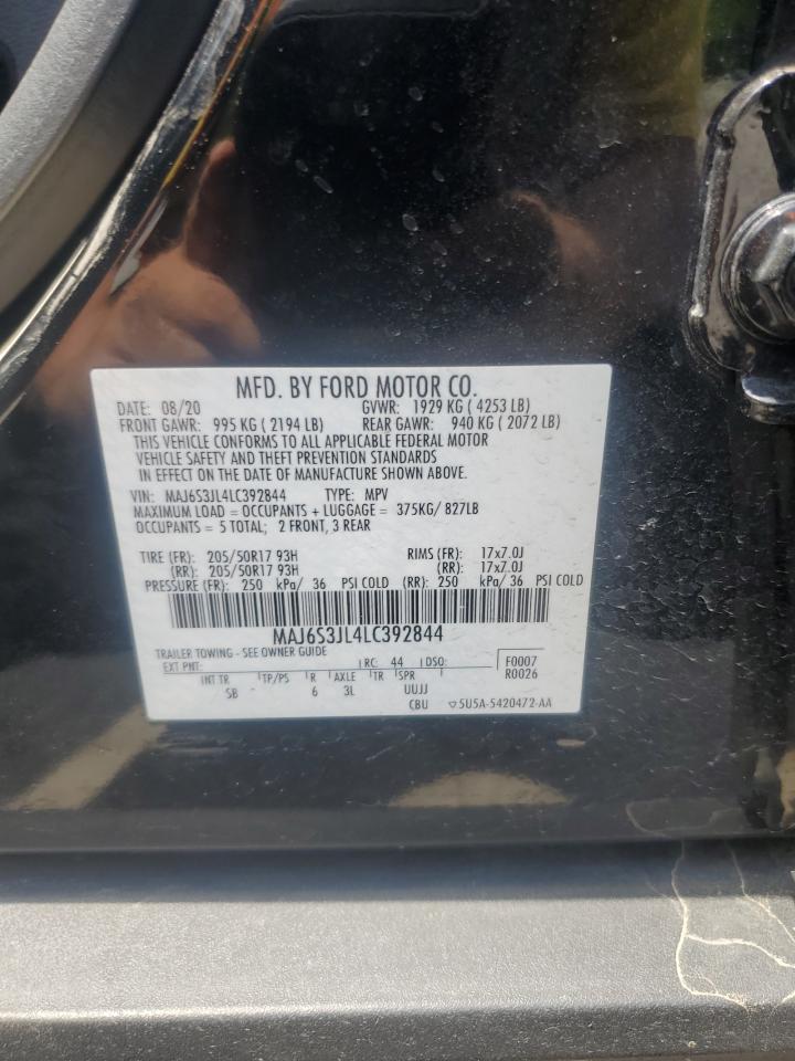 2020 Ford Ecosport Ses VIN: MAJ6S3JL4LC392844 Lot: 62332485
