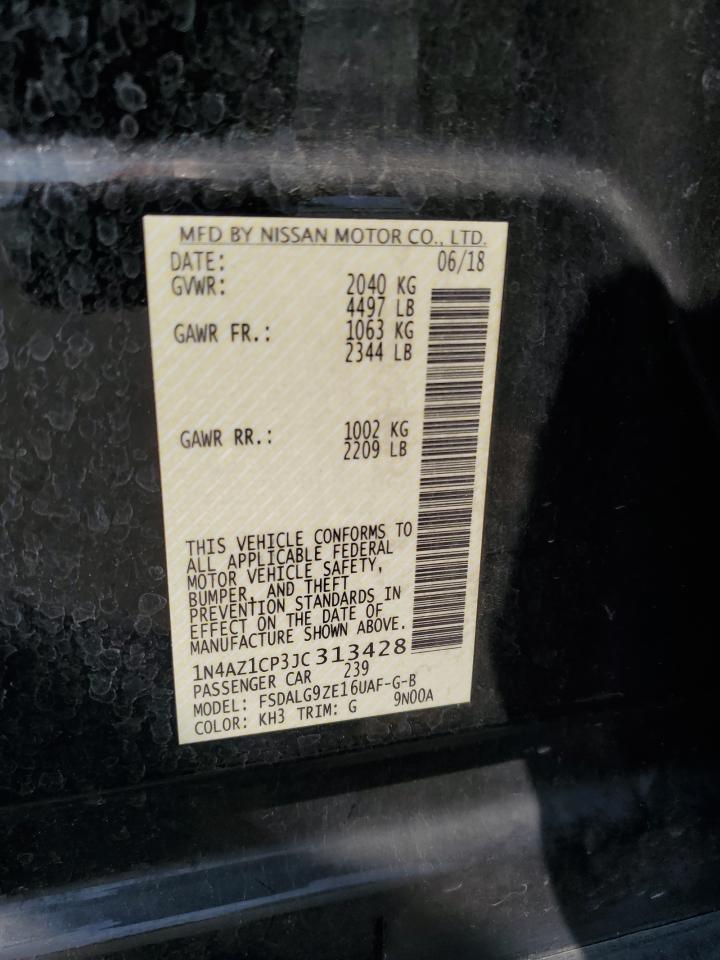 2018 Nissan Leaf S VIN: 1N4AZ1CP3JC313428 Lot: 58761115