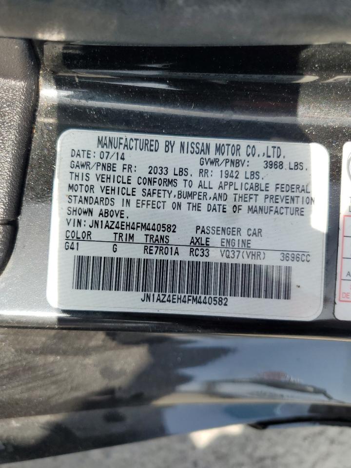 2015 Nissan 370Z Base VIN: JN1AZ4EH4FM440582 Lot: 60266125