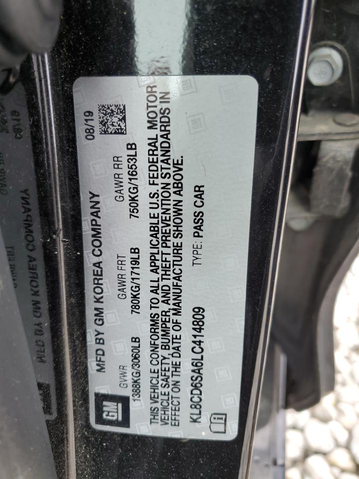 2020 Chevrolet Spark 1Lt VIN: KL8CD6SA6LC414809 Lot: 60118625