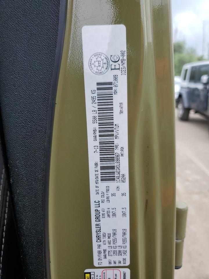 2013 Jeep Wrangler Unlimited Sahara VIN: 1C4BJWEG0DL698967 Lot: 62755435