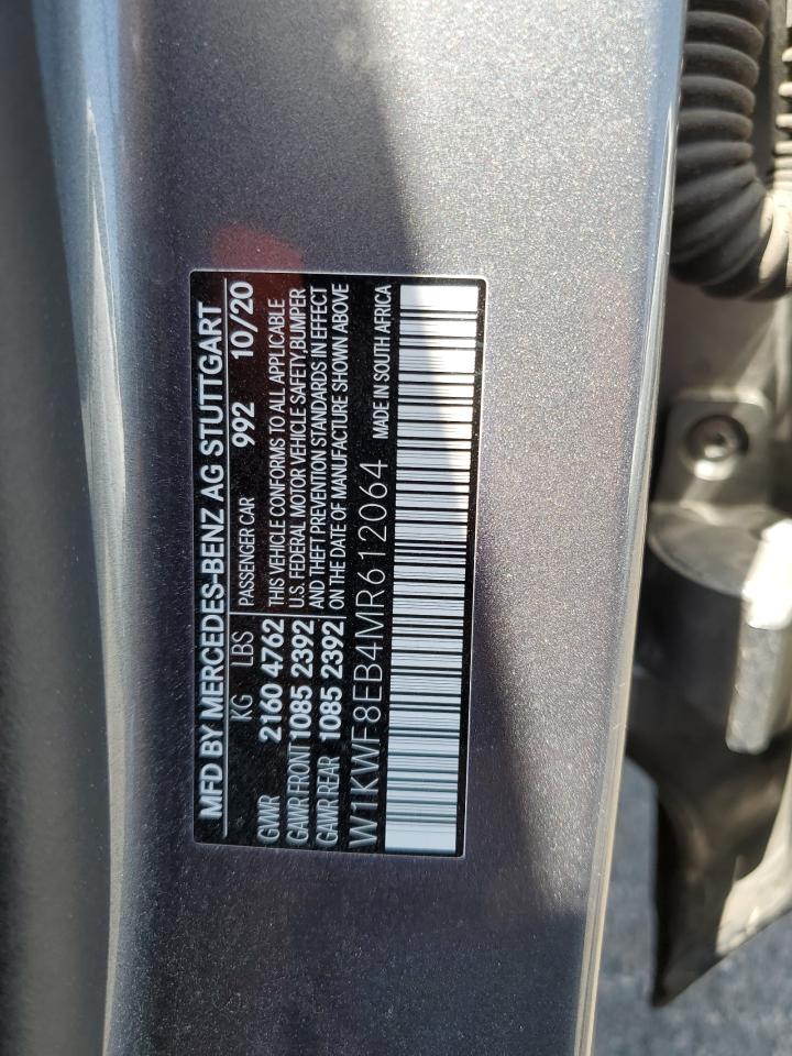 MERCEDES-BENZ C-CLASS 2021 VIN W1KWF8EB4MR612064 photo 12
