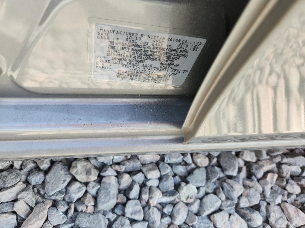 2013 Nissan Sentra S VIN: 3N1AB7AP4DL795682 Lot: 81406935