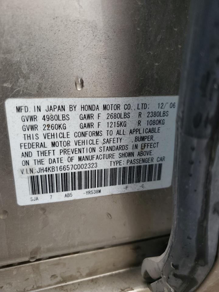 2007 Acura Rl VIN: JH4KB16657C002323 Lot: 60329305