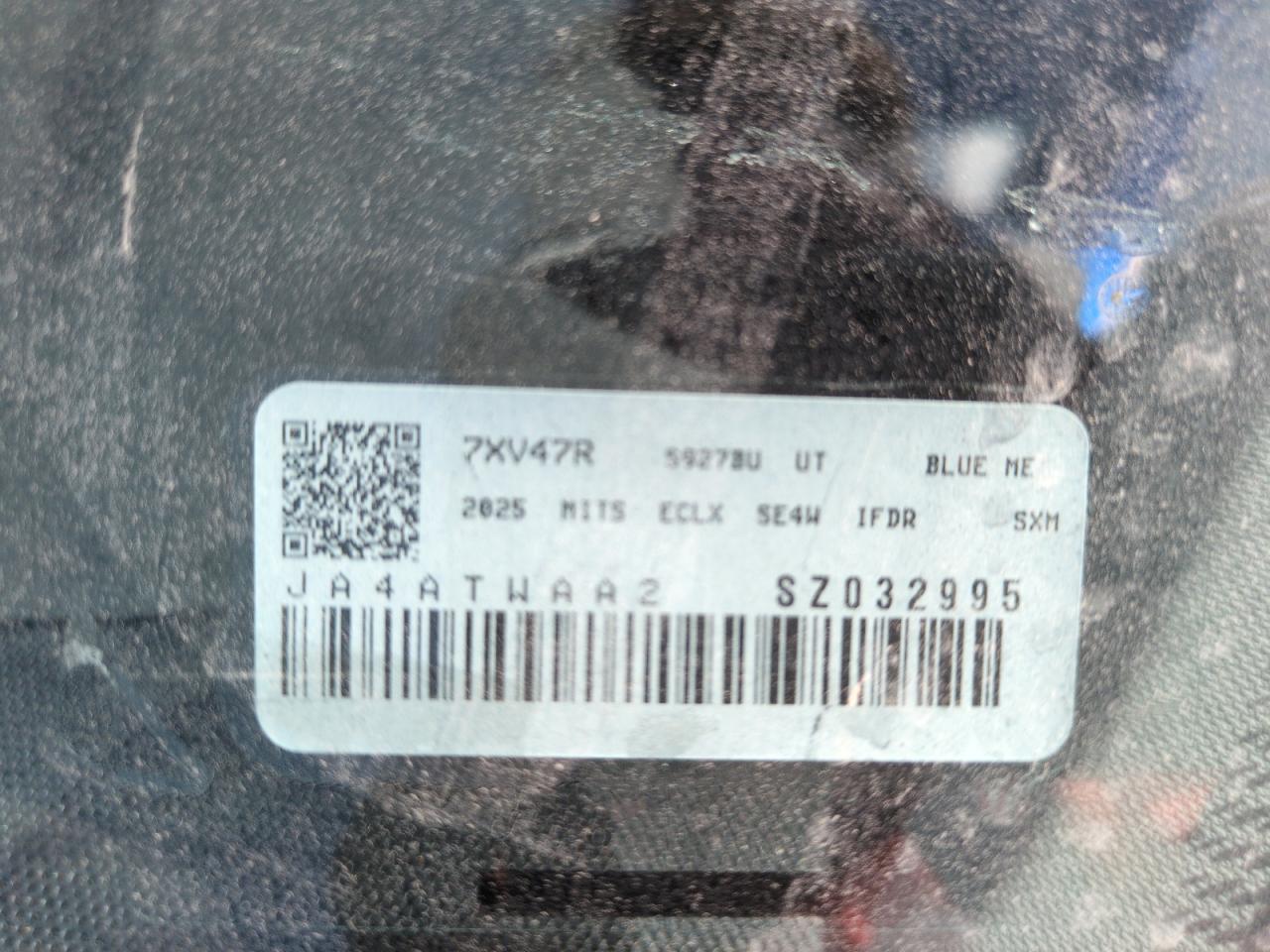 2025 Mitsubishi Eclipse Cross Se VIN: JA4ATWAA2SZ032995 Lot: 62598295