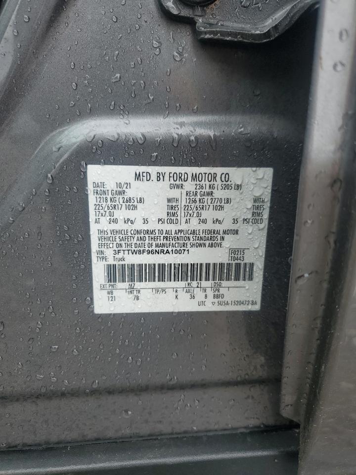 2022 Ford Maverick Xl VIN: 3FTTW8F96NRA10071 Lot: 60559235
