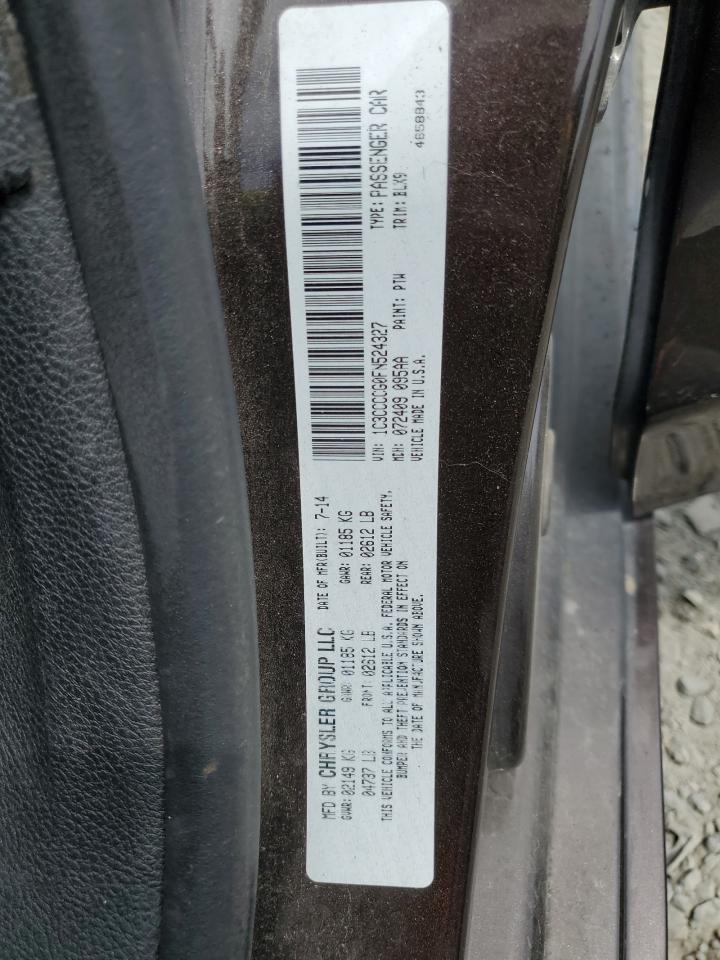 2015 Chrysler 200 C VIN: 1C3CCCCG0FN524327 Lot: 61791305