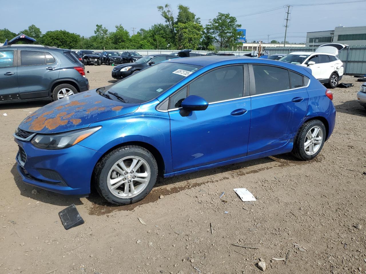2017 Chevrolet Cruze Lt na sprzedaż w Chicago Heights, IL - Side