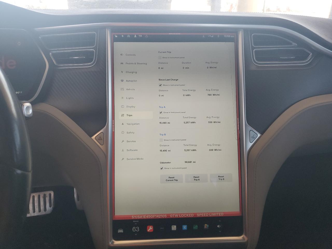 2016 Tesla Model S VIN: 5YJSA1E45GF142105 Lot: 61442395