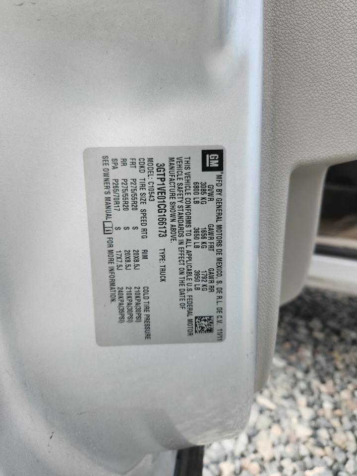 2012 GMC Sierra C1500 Sle VIN: 3GTP1VE01CG166173 Lot: 61058545