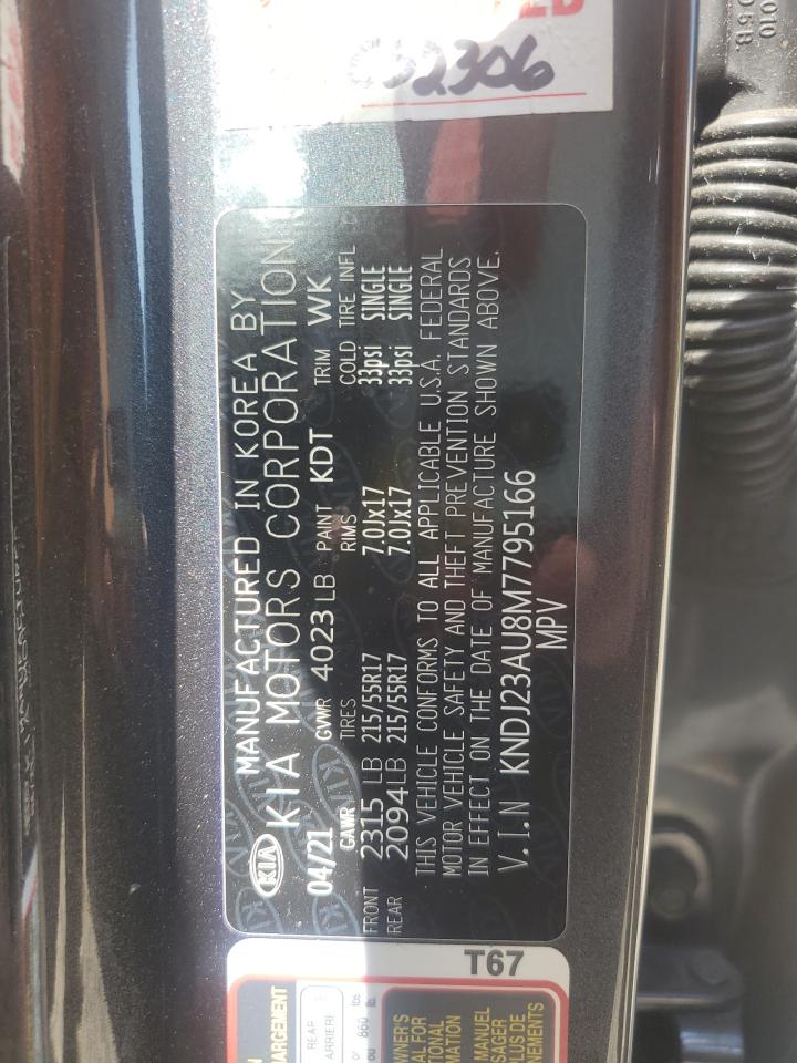 2021 Kia Soul Lx VIN: KNDJ23AU8M7795166 Lot: 60500775
