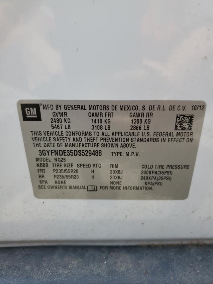 2013 Cadillac Srx Performance Collection VIN: 3GYFNDE35DS529488 Lot: 61070455