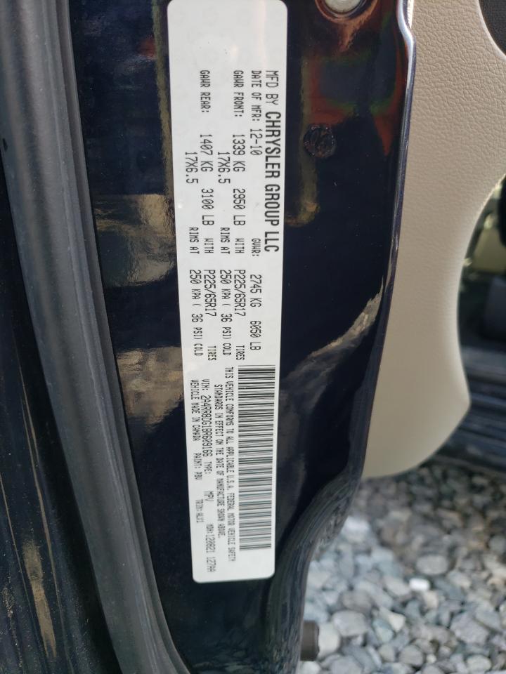 2011 Chrysler Town & Country Touring L VIN: 2A4RR8DG1BR609166 Lot: 61138455