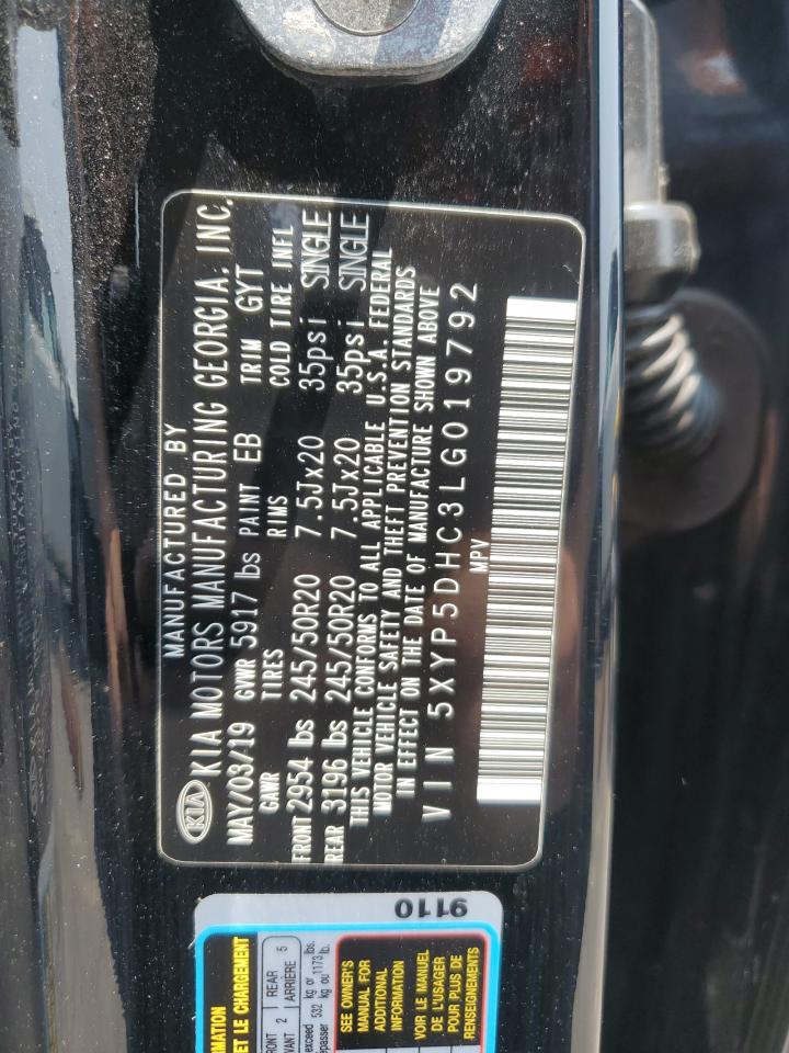 2020 Kia Telluride Sx VIN: 5XYP5DHC3LG019792 Lot: 58495395