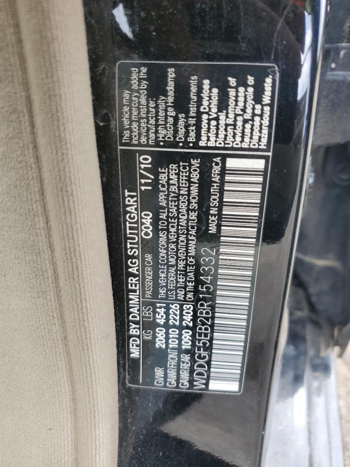 2011 Mercedes-Benz C 300 VIN: WDDGF5EB2BR154332 Lot: 61684625