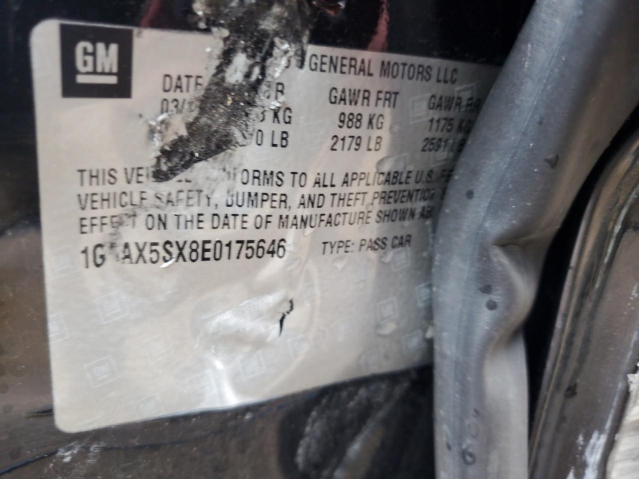 2014 Cadillac Cts Luxury Collection VIN: 1G6AX5SX8E0175664 Lot: 60992585