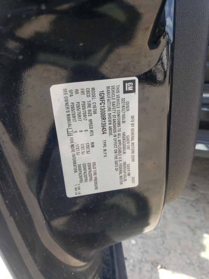 2008 Chevrolet Tahoe C1500 VIN: 1GNFC13008R139434 Lot: 61634775