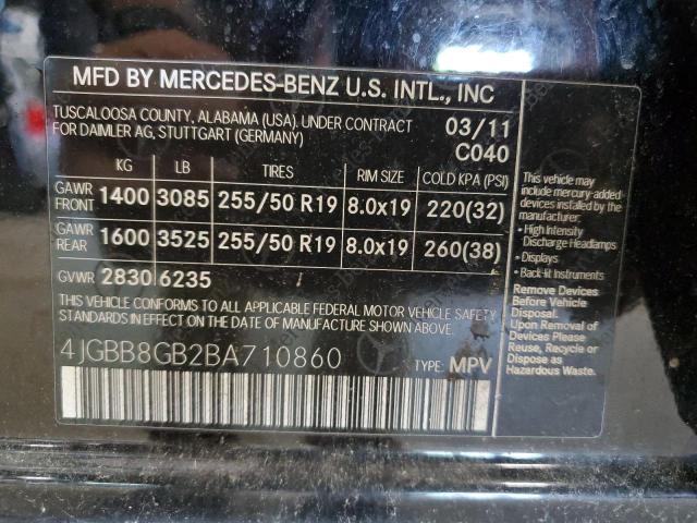 2011 MERCEDES-BENZ ML 350 4MATIC
