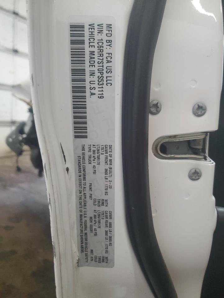 2023 Ram 1500 Classic Tradesman VIN: 1C6RR7ST0PS531119 Lot: 60390655