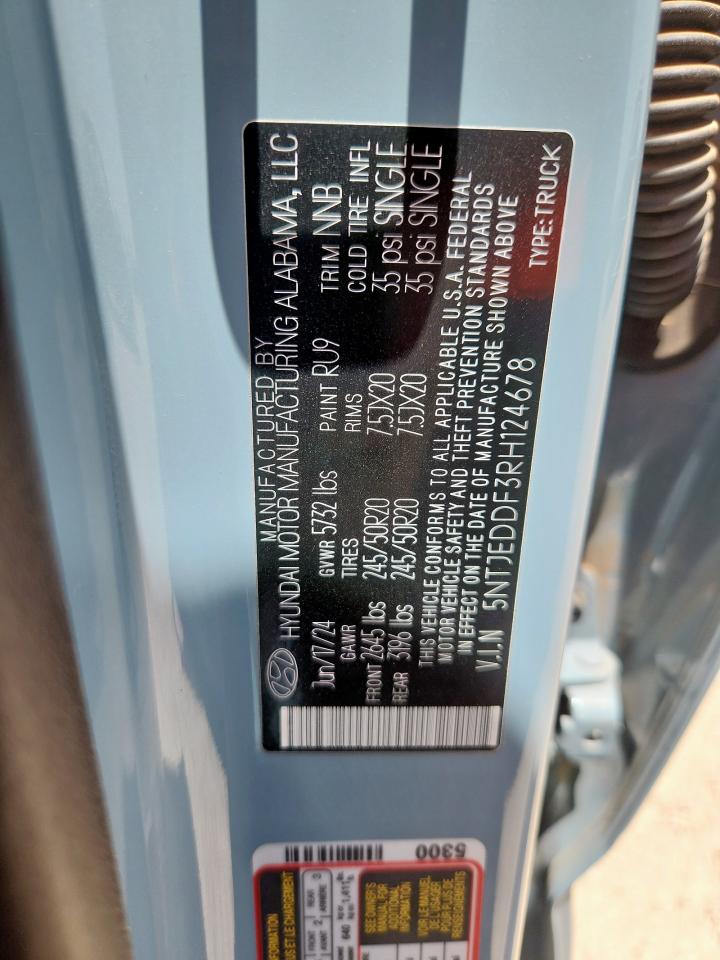 2024 Hyundai Santa Cruz Limited VIN: 5NTJEDDF3RH124678 Lot: 61902045
