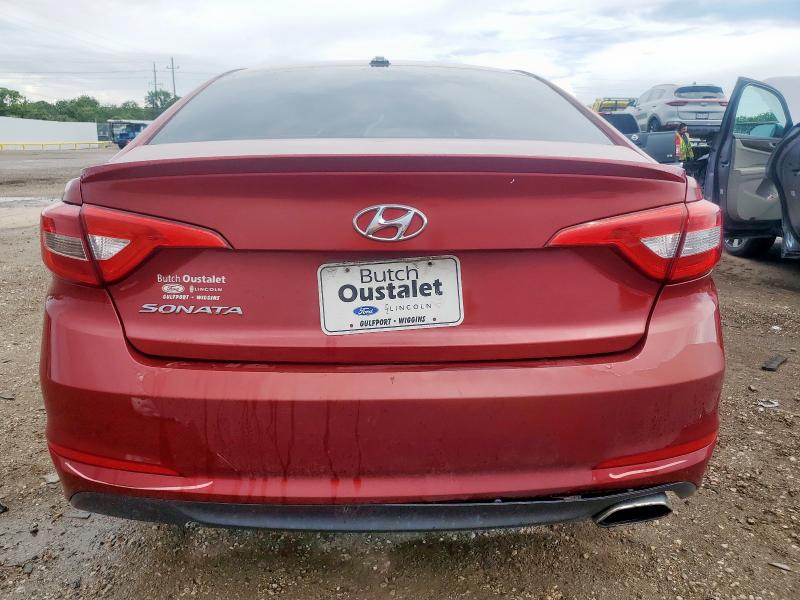  HYUNDAI SONATA 2015 Красный