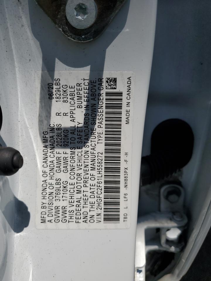 HONDA CIVIC 2020 VIN 2HGFC2F61LH558272 фото 13