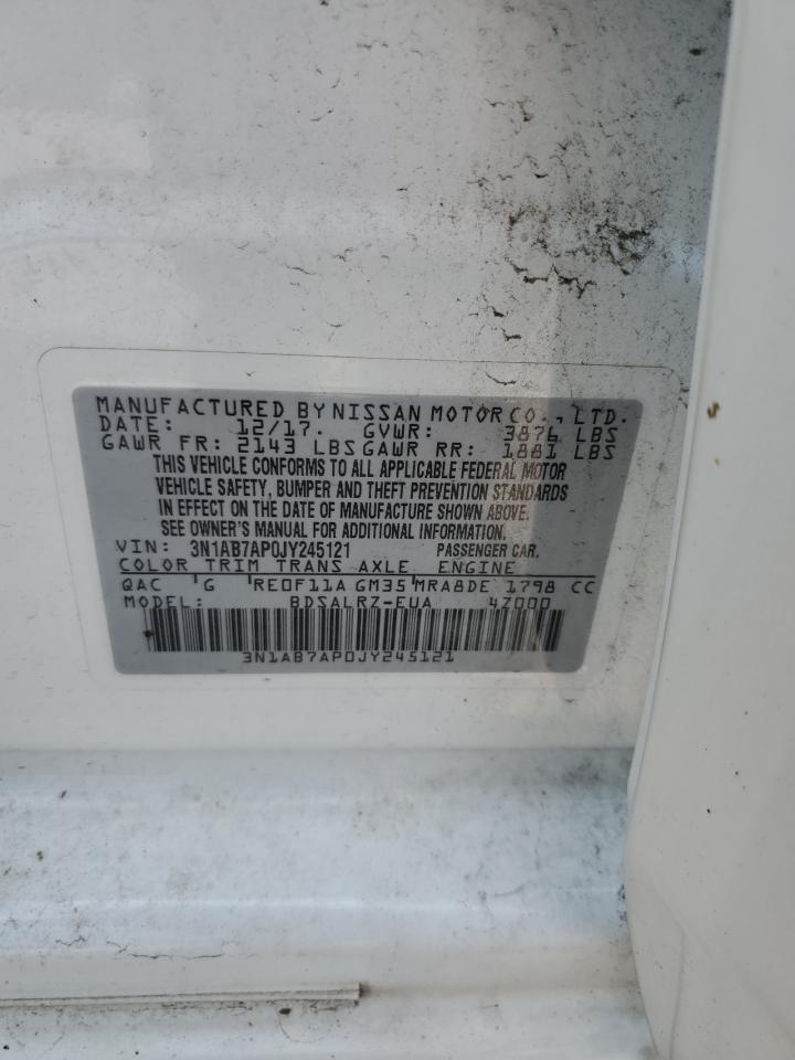 3N1AB7AP0JY245121 NISSAN SENTRA 2018