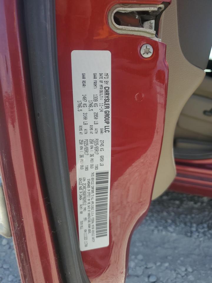 2015 Chrysler Town & Country Touring VIN: 2C4RC1BG6FR620512 Lot: 62482395