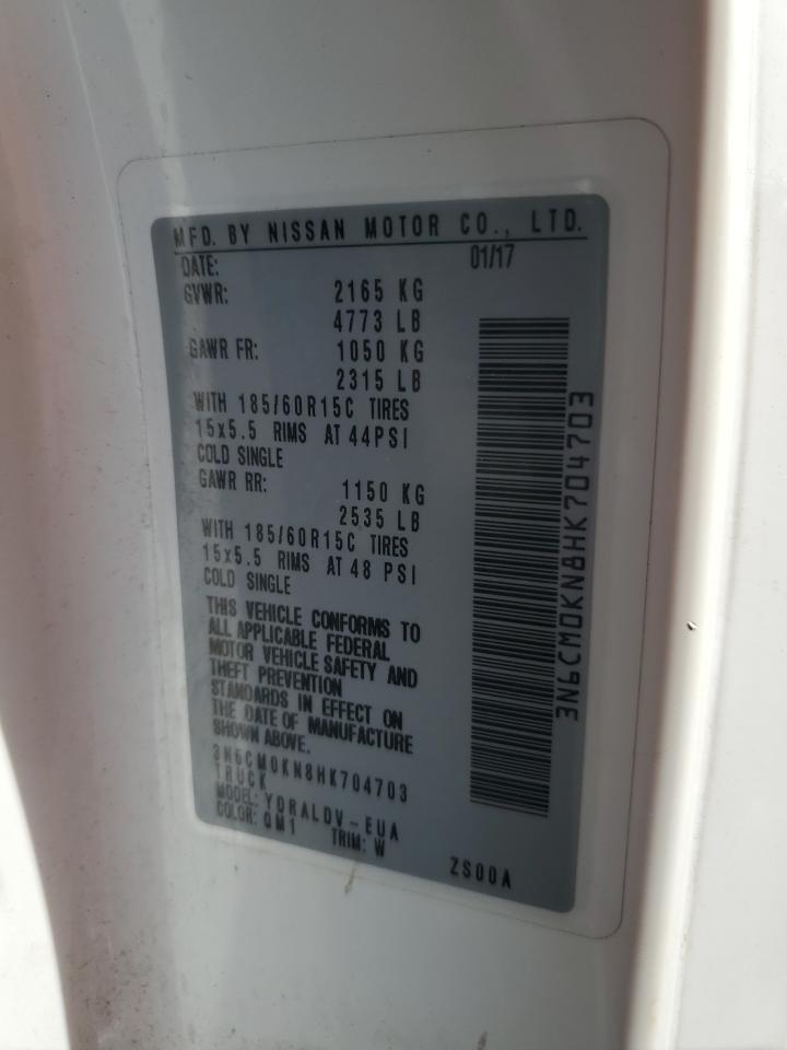 2017 Nissan Nv200 2.5S VIN: 3N6CM0KN8HK704703 Lot: 58149325