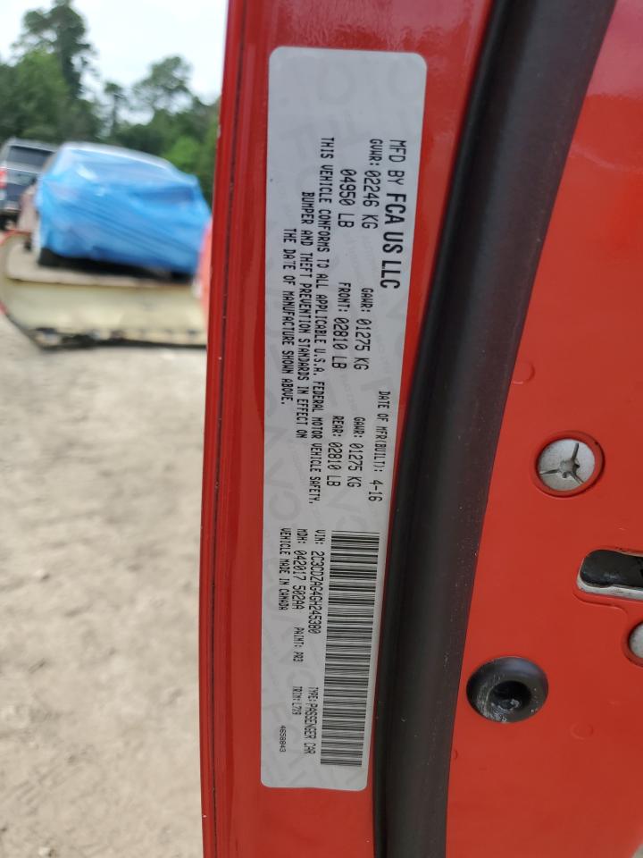 2016 Dodge Challenger Sxt VIN: 2C3CDZAG4GH245380 Lot: 62724745