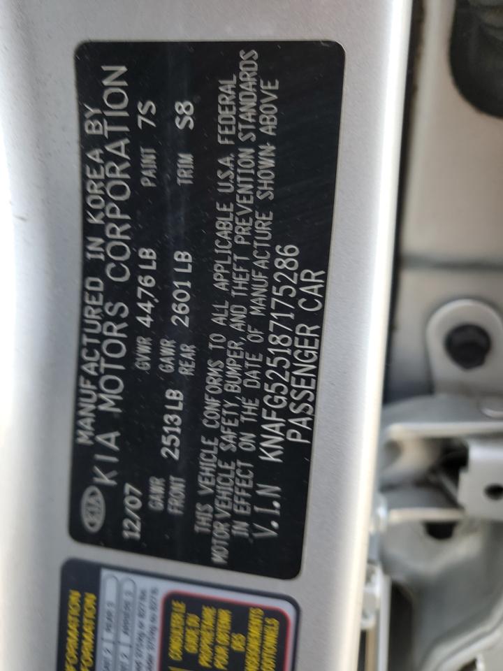 2008 Kia Rondo Base VIN: KNAFG525187175286 Lot: 60478555
