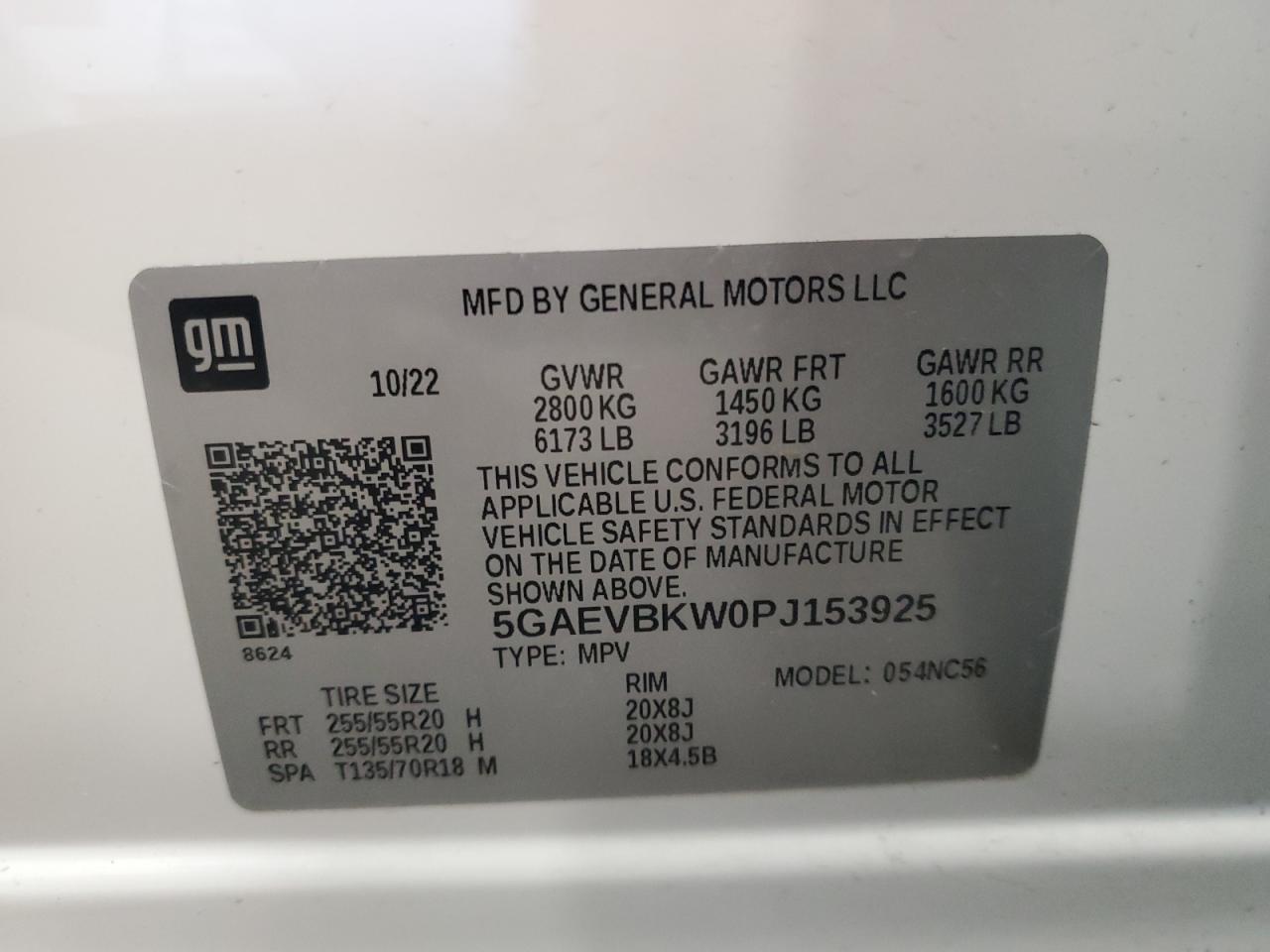 2023 Buick Enclave Premium VIN: 5GAEVBKW0PJ153925 Lot: 62886375