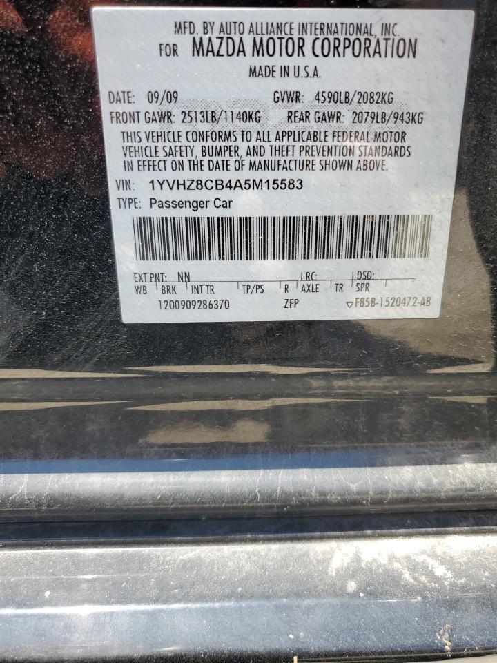 2010 Mazda 6 S VIN: 1YVHZ8CB4A5M15583 Lot: 62180115