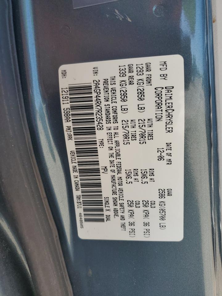 2007 Chrysler Town & Country Lx VIN: 2A4GP44RX7R235428 Lot: 62664055