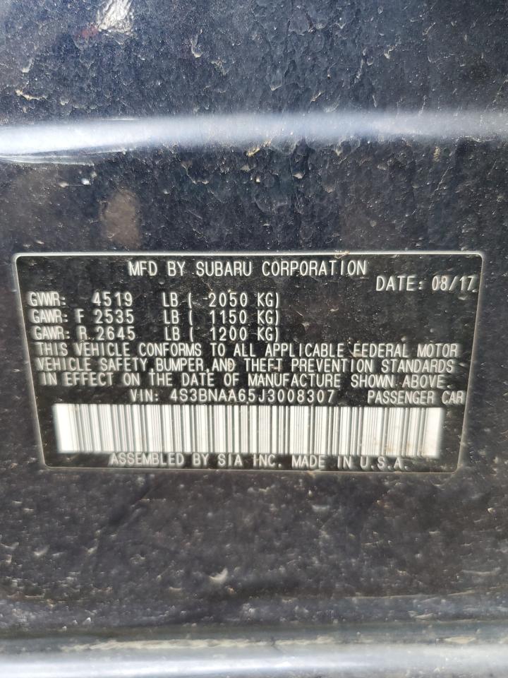 2018 Subaru Legacy 2.5I VIN: 4S3BNAA65J3008307 Lot: 81244645