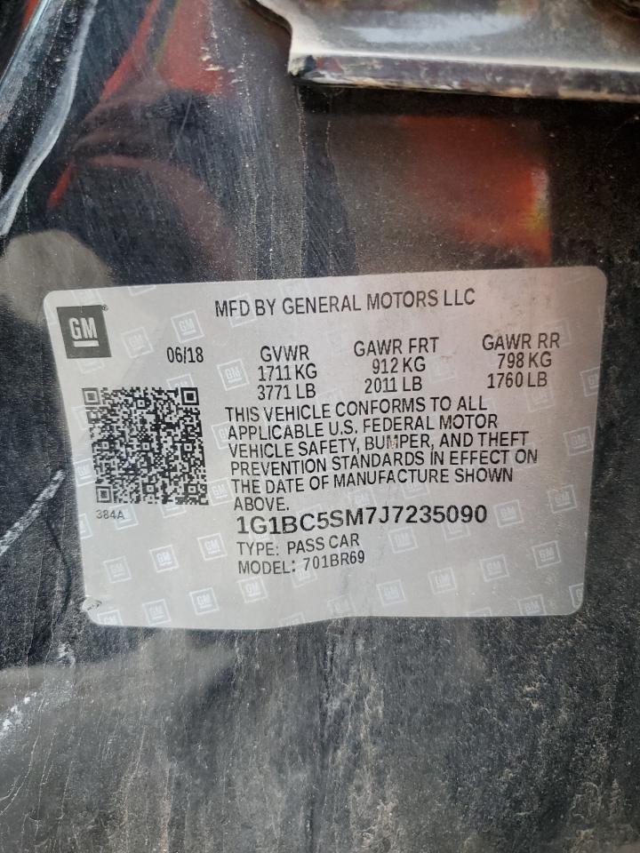 1G1BC5SM7J7235090 CHEVROLET CRUZE 2018