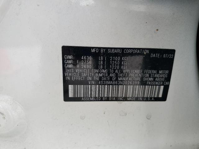 2022 SUBARU LEGACY   
