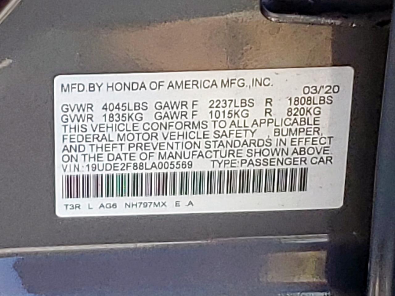 2023 Acura Ilx Premium A-Spec VIN: 19UDE2F88LA005569 Lot: 62239725