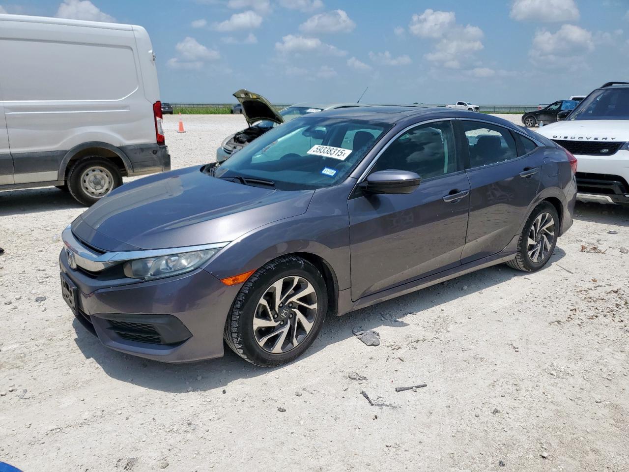 2016 Honda Civic Ex იყიდება Temple-ში, TX - Top/Roof
