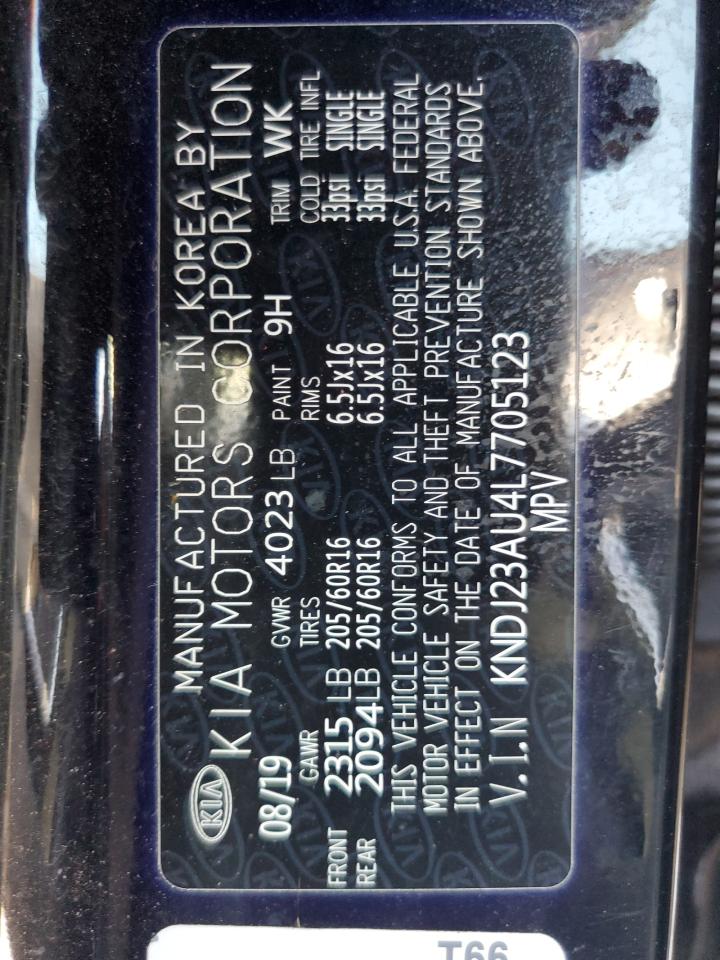 2020 Kia Soul Lx VIN: KNDJ23AU4L7705123 Lot: 61685765
