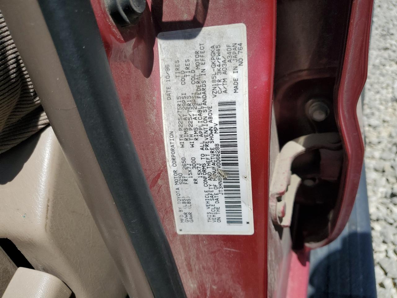 1997 Toyota 4Runner Sr5 VIN: JT3HN86R7V0066288 Lot: 58869745