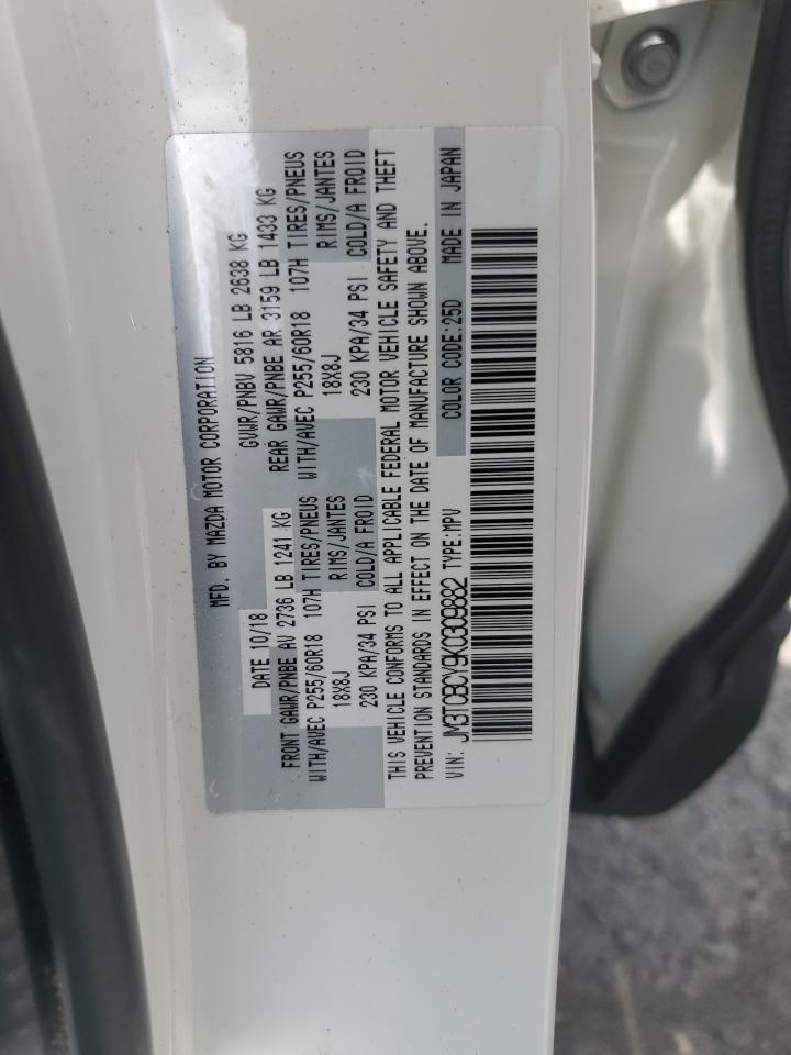 2019 Mazda Cx-9 Touring VIN: JM3TCBCY9K0309882 Lot: 61639975