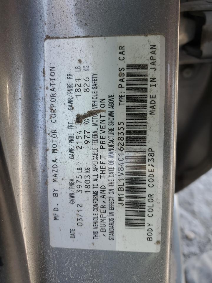 2012 Mazda 3 I VIN: JM1BL1V84C1628355 Lot: 62770065