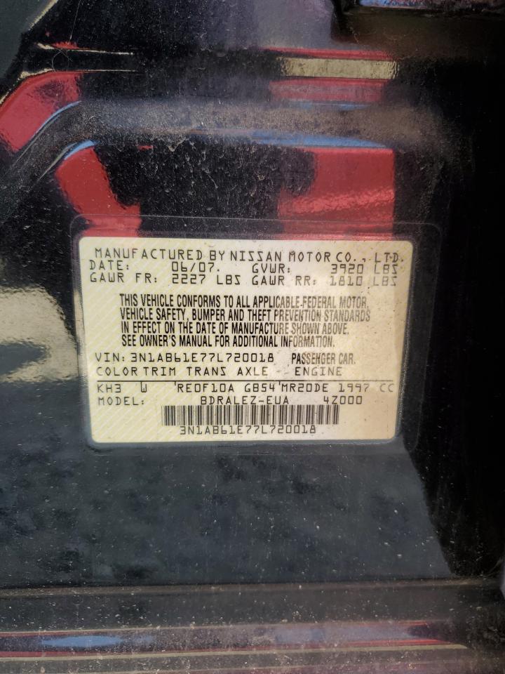 2007 Nissan Sentra 2.0 VIN: 3N1AB61E77L720018 Lot: 62326515