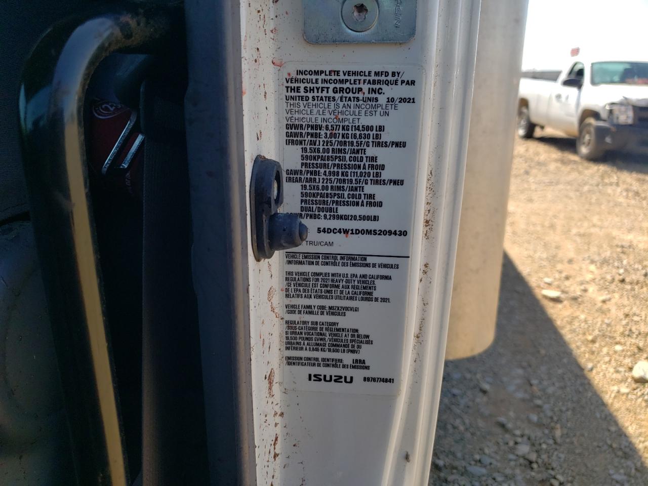 2021 Isuzu Npr Hd VIN: 54DC4W1D0MS209430 Lot: 61429315